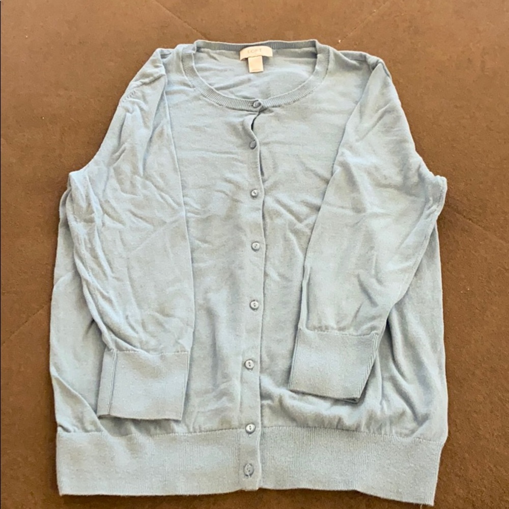 Loft Blue Cardigan Size Large